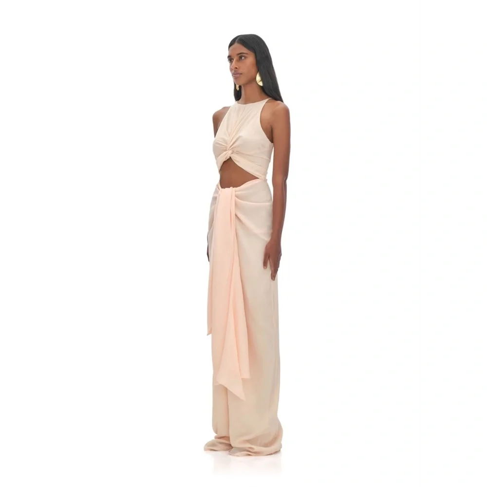 Andrea Iyamah Aminata Jumpsuit in Champagne, Sz L (NWT) - Picture 3 of 15